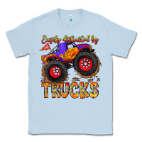 Dusty Blue Easily Distracted By Trucks Classic Tee - CowhideDigitalArt