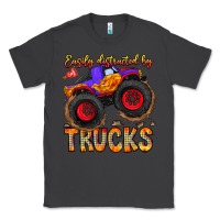 Smoke Easily Distracted By Trucks Classic Tee - CowhideDigitalArt