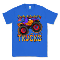 True Royal Easily Distracted By Trucks Classic Tee - CowhideDigitalArt