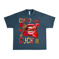 Midnight Navy cupid can suck it Urban Heavy Tee - NancyCooperArtShop