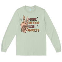 Matcha more tattoos less anxiety Long Sleeve Tee - MaliasSmallBusiness