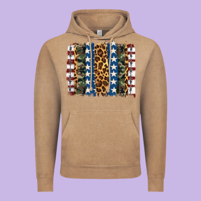 Usa Army Pattern Brushstroke Vintage Hoodie Designed By Artiststas