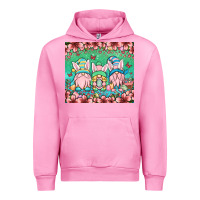 Fuchsia Pink Easter gnomes Urban Hoodie - OliviaCreatesArt