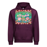 Mauve Wine Easter gnomes Urban Hoodie - OliviaCreatesArt