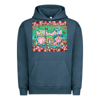 Pigment Midnight Navy Easter gnomes Urban Hoodie - OliviaCreatesArt