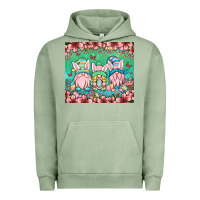 Pigment Oil Green Easter gnomes Urban Hoodie - OliviaCreatesArt