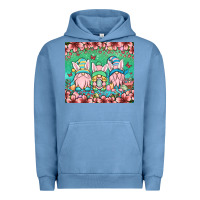 Pigment Pebble Blue Easter gnomes Urban Hoodie - OliviaCreatesArt