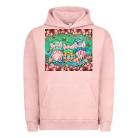Pigment Salmon Easter gnomes Urban Hoodie - OliviaCreatesArt