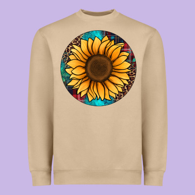 Sunflower Christmas Ornament Heavyweight Sweatshirt Designed By Jasminsmagicworld