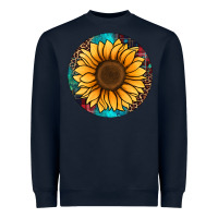 Navy sunflower christmas ornament Heavyweight Sweatshirt - Jasminsmagicworld