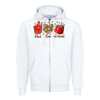 Peace Love Hot Chocolate Zipper Hoodie | Teevron