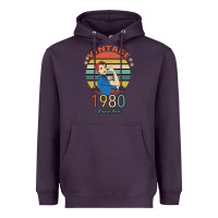 Plum Vintage 1980 Original Parts Women 40th Birthday Heavyweight Hoodie - Bettercallsaul