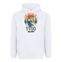 White Vintage 1980 Original Parts Women 40th Birthday Heavyweight Hoodie - Bettercallsaul