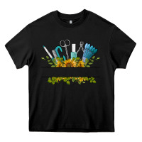 Black customize nail tools with sunflower Heavy Core Tee - BarkalooDesign