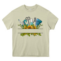 Mossy customize nail tools with sunflower Heavy Core Tee - BarkalooDesign