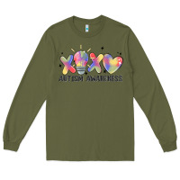 Army Green autism awareness Long Sleeve Tee - MaliasSmallBusiness