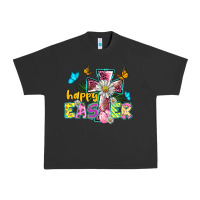 Pigment Black happy easter cross Urban Heavy Tee - BarkalooDesign