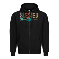 Black Blessed Life Zipper Hoodie - BundleAndBundleShop