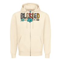 Sandshell Blessed Life Zipper Hoodie - BundleAndBundleShop