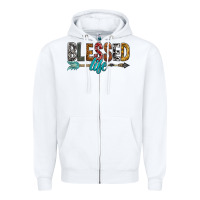 White Blessed Life Zipper Hoodie - BundleAndBundleShop