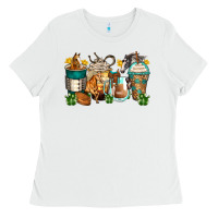 White horses coffee cups Ladies Tee - Zillion Design Studio