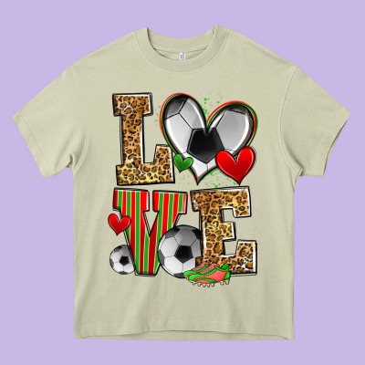 Love Soccer Heavy Core Tee Designed By Zillion Design Studio