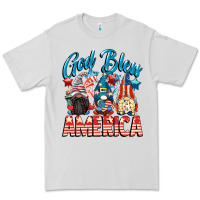 Dove Grey God blessed America gnomes 4th of July Premium Tee - CowGirlArtShop