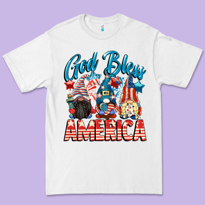 God Blessed America Gnomes 4th Of July Premium Tee Designed By Cowgirlartshop
