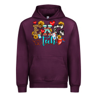 Mauve Wine ekg tech Urban Hoodie - OliviaCreatesArt