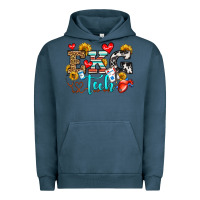 Pigment Midnight Navy ekg tech Urban Hoodie - OliviaCreatesArt