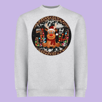 Joy Reindeer Christmas Ornament Heavyweight Sweatshirt Designed By Jasminsmagicworld