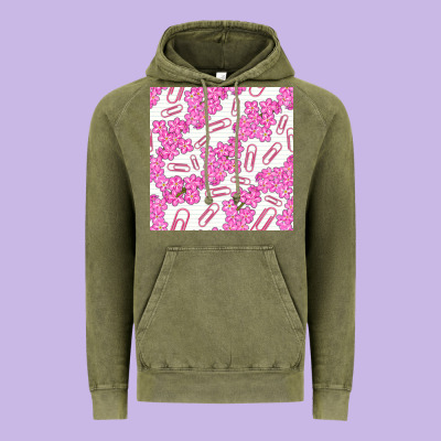 Floral School Seamless Pattern Vintage Hoodie Designed By Bundleandbundleshop