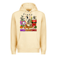 Pina Colada happy hallothanksmas skeleton coffee cups Premium Hoodie - texasbilliewilder