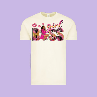 Girl Boss Afro Black Woman Vintage Tee Designed By Nancycooperartshop