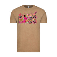 Vintage Coffee girl boss afro black woman Vintage Tee - NancyCooperArtShop