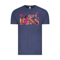 Vintage Denim girl boss afro black woman Vintage Tee - NancyCooperArtShop