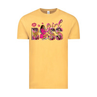 Vintage Mustard girl boss afro black woman Vintage Tee - NancyCooperArtShop