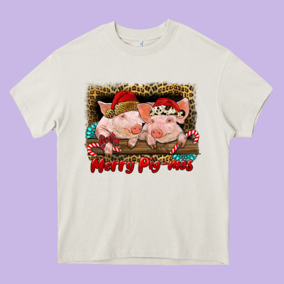 Merry Pig Mas Heavy Core Tee Designed By Ranaportraitstore