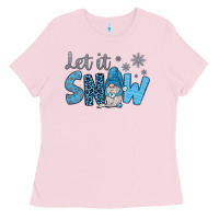Bubblegum Pink let it snow Ladies Tee - JahusDesignShop