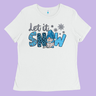 Let It Snow Ladies Tee Designed By Jahusdesignshop