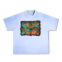 Grape Ice wooden cross background Urban Heavy Tee - BarkalooDesign