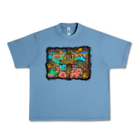 Pebble Blue wooden cross background Urban Heavy Tee - BarkalooDesign