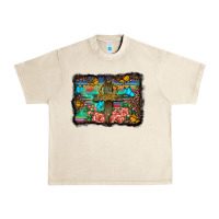 Sandshell wooden cross background Urban Heavy Tee - BarkalooDesign