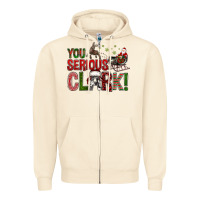 Sandshell You Serious Clark With Santa Sleigh Zipper Hoodie - BundleAndBundleShop