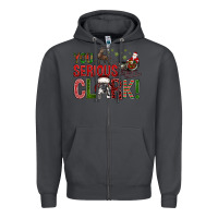 Smoke You Serious Clark With Santa Sleigh Zipper Hoodie - BundleAndBundleShop