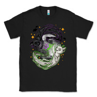 Black Magical cats ghost with moon Halloween Classic Tee - NancyCooperArtShop