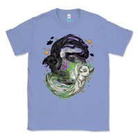 Colony Blue Magical cats ghost with moon Halloween Classic Tee - NancyCooperArtShop