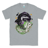 Heather Grey Magical cats ghost with moon Halloween Classic Tee - NancyCooperArtShop