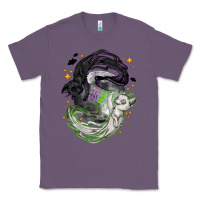 Lavender Magical cats ghost with moon Halloween Classic Tee - NancyCooperArtShop