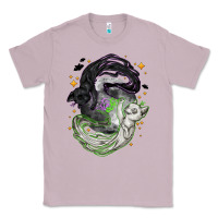 Lilac Magical cats ghost with moon Halloween Classic Tee - NancyCooperArtShop